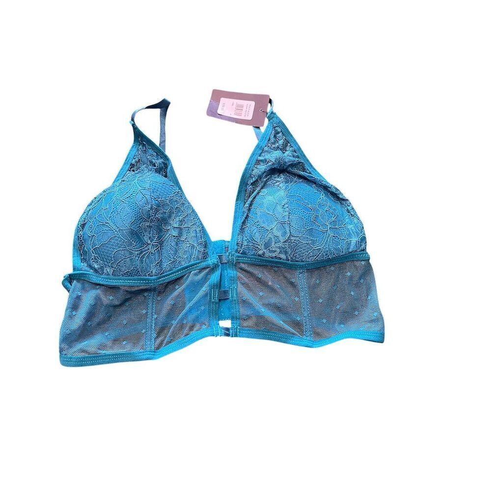 Frederick's of Hollywood Women's Teal Lace Bralette‎ Size M